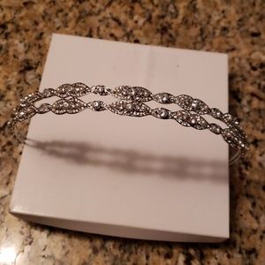 Pearl and crystal diamond bridal headband